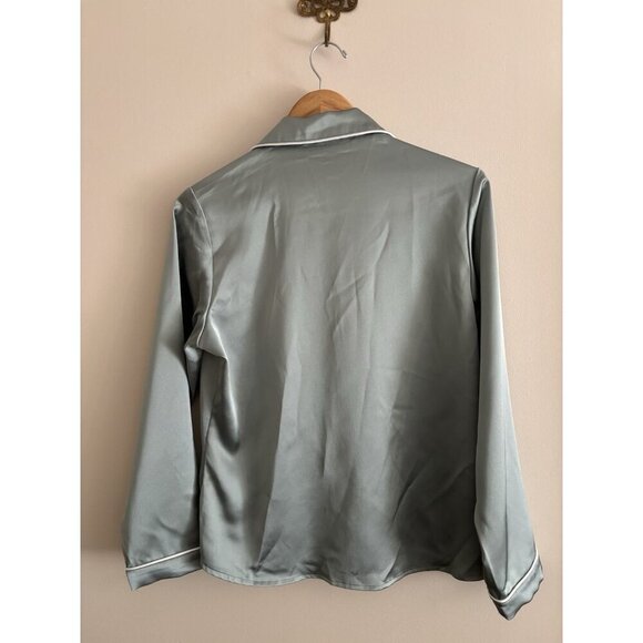 Revelry  Daybreak Satin Sleep Pants Sage Green Silky Women’s Small - Picture 4 of 9